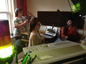 The crew at Eco-Defense Radio live at WRFI.